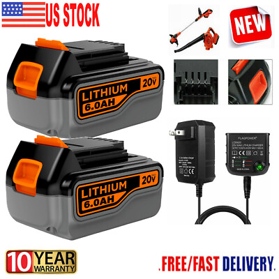#ad 2Pack 20V For BlackDecker Max Lithium Battery OR Charger LBXR20 LBXR20 OPE LB20 $17.08