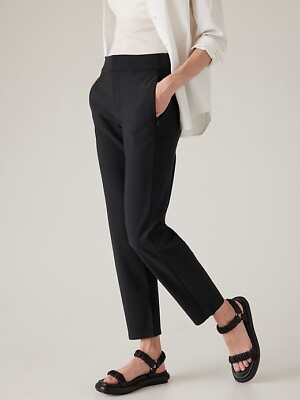#ad ATHLETA Stellar Skinny Trouser 8 M Medium Black Pant 982872 NEW $69.98
