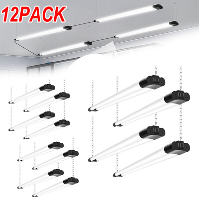 #ad 12 PACK 4FT LED SHOP LIGHT 6500K Daylight Fixture Utility Ceiling Lights Garage $115.99