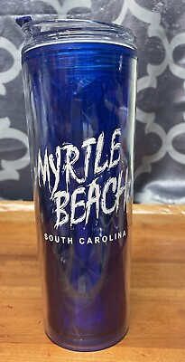 #ad Glacier Bottle Myrtle Beach S. Carolina Souvenir 24Oz Reusable Plastic Tumbler $9.99