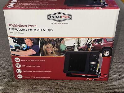 #ad RoadPro 12 Volt Direct Hook Up Ceramic Heater Fan with Swivel Base RPSL 681 $44.99