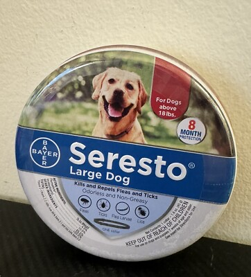 #ad Seresto Flea and Tick Collar 8 Months Protection for Large Dogs 18lbs！USA New1 $39.49