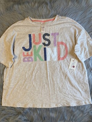 #ad Secret Treasures Shirt Womens Size Medium “Just Be Kind” Oversized T Shirt NEW $15.00