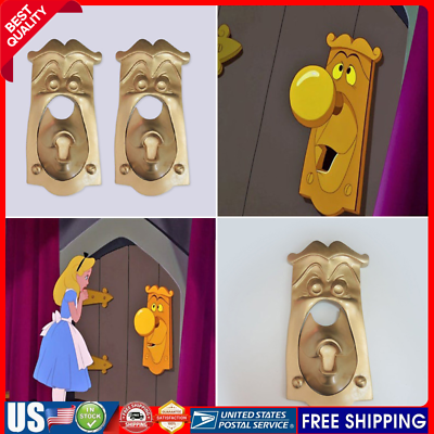 #ad Alice in Wonderland GOLD door knob working prop COMPLETE SET key door USA $19.99