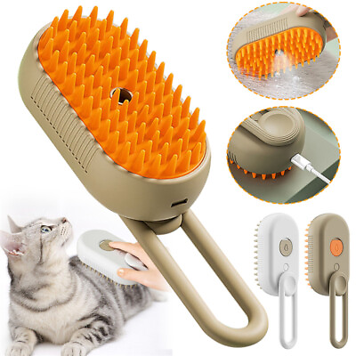 #ad Cat and dog Steam Brush 3 In 1 Electric Spray pet Hair Brushes $13.00