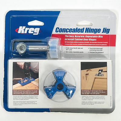 #ad Kreg CONCEALED HINGE JIG KHI HINGE Nylon Blue 1 pc. PACKAGE DAMAGE $29.95