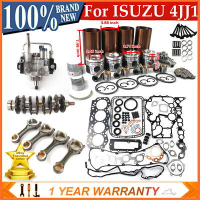 #ad 4JJ1 Engine Rebuild Kit Crankshaft Rod Fuel Injection Pump For Isuzu NPR Truck $895.38