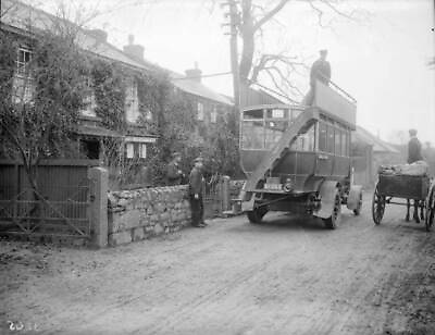 #ad Great Western Railway Motor Van Cross Lane Post Office The Lizard 1908 Photo AU $8.50