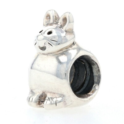 #ad Pandora Kitty Charm Sterling 925 Cat Feline Bead NEW Authentic 790284 Retd $29.99