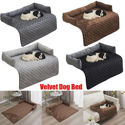 #ad Dog Bed Velvet Pet Cats Blanket Mat Sofa Couch Cover Quilted Furniture Protector $23.99