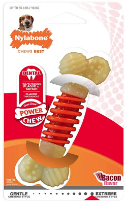 #ad Pack of 4 Nylabone Dental Chew Pro Action Dental Dog Chew Bacon Flavor Medi... $56.35