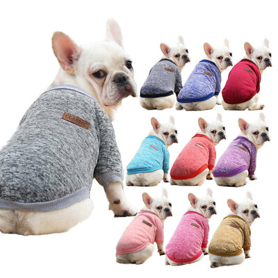 Classic Small Dog Clothes Pet Puppy Warm Vest Dog Cat Apparel 10 Colors XS XXL $9.00