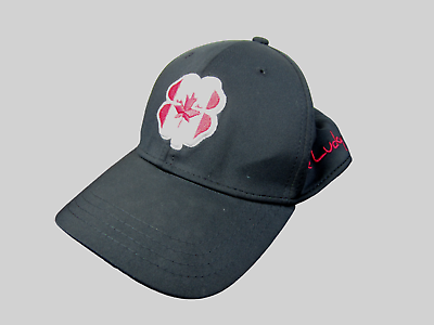 #ad Black Clover Hat Live Lucky Black Red Canada Flag Logo Cap Flex Fit S M $14.99