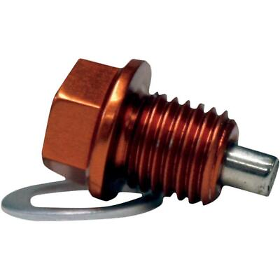 #ad Moose Magnetic Drain Plug By Zip Ty Orange #142203 KTM $23.95