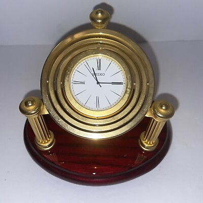 #ad SEIKO Rotating Gyroscope Desk Clock. Sold As Is. SALE $15.00