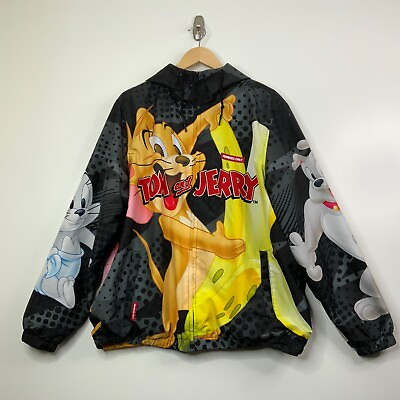#ad Members Only Tom and Jerry Ghaphic Midweight Jacket. Size XL. $45.00