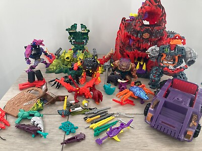 #ad Vintage Mighty Max Bluebird Toy Action Figures Skull Mountain Dragon Playset Lot $269.99