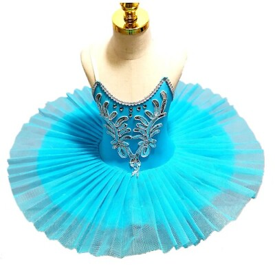 #ad Blue Ballet Tutu Skirt Ballet For Children#x27;s Swan Lake Costume Kids Stage Dress $47.57