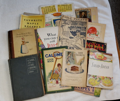 #ad 1920#x27;s Antique Vtg Lot of 20 Cookbooks Camulet Jello Greer Sauer#x27;s Igleheart $69.99
