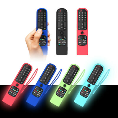 #ad Soft Silicone Case Cover W Lanyard For LG AN MR21GA Magic Smart TV Remote 2021 $8.99