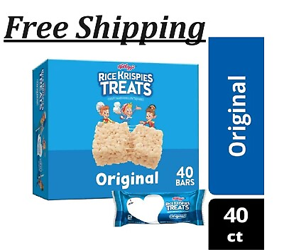 #ad Rice Krispies Treats Original Chewy Crispy Marshmallow Squares 31.2 oz 40 Ct $10.45