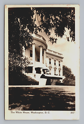 #ad Postcard RPPC The White House Side View Unposted $6.50