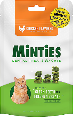 #ad Dental Treats for Cats Chicken Salmon Flavored Treats for Cats Freshens Brea $9.16