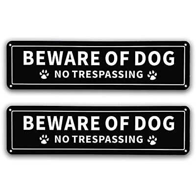 #ad Beware of Dog No Trespassing Sign 12x3 Inch Rust Free .040 Aluminum Metal 12*3 $13.66
