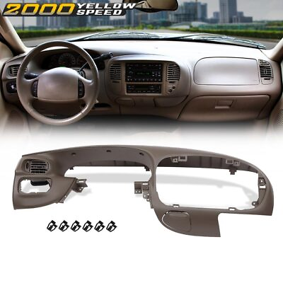 #ad Dashboard Bezel Fit For 97 03 Ford F 150 Expedition Instrument Dash Pad Brown $101.82
