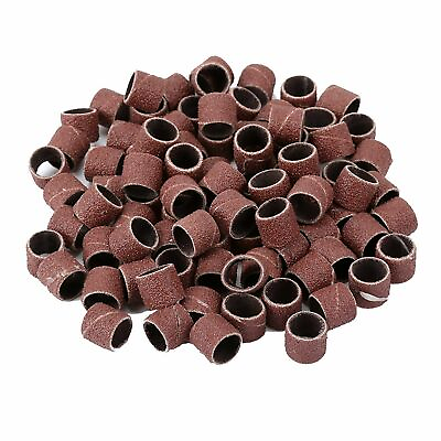 #ad 100pc 1 2quot; Sanding Bands 2pc Rubber Mandrels Grit 60 120 240 400 Rotary Tool $12.99