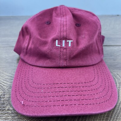 #ad LIT Hat Red Cap Lit Baseball Hat Adjustable Hat Red Adult Fit Hat $7.20