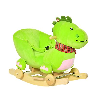 #ad Qaba Baby Rocking Horse Kids Interactive 2 in 1 Plush Ride On Toys Stroller R... $107.28
