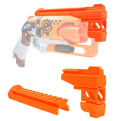 #ad MaLiang 3D Print Snub Magnum Barrel Rail Orange for Nerf HammerShot Modify Toy $22.63