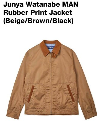 #ad Junya Watanabe MAN Rubber Print Jacket jacket Men Size XS beige The hard Life $494.70