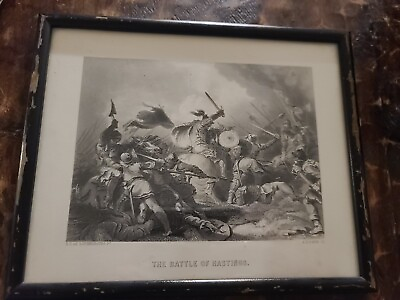 #ad The Battle Of Hastings By Loutherbourg Engraving By A.H. Payne $33.60
