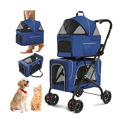 #ad #ad Dog Stroller for Small Medium Dog with 2 Detachable Carriers Durable Folding... $163.87