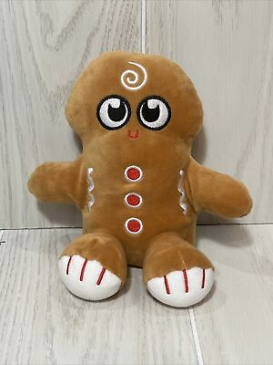 #ad G by Gund Plush gingerbread man cookie stuffed animal sitting brown red white $6.99
