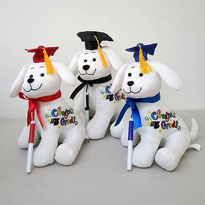 #ad 12quot; Congrats Grad Graduation Dog w Signing Autograph Pen Stuffed Animal Gift Toy $19.95