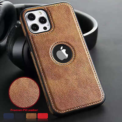 #ad Shockproof Leather Luxury Case For iPhone 15 14 Plus 13 12 11 Pro Max Slim Cover $2.99