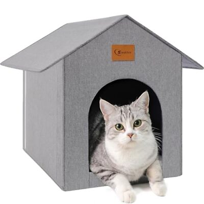 #ad Outdoor Cat House Outdoor Cat Shelter Feral Cat Outside Waterproof Cat House ... $40.27