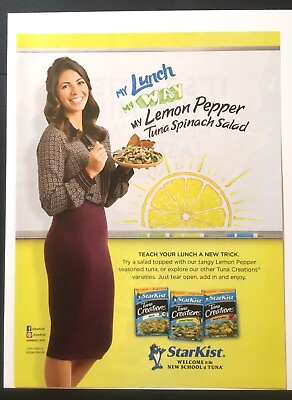 #ad 2015 Starkist Tuna Creations Lemon Pepper My Lunch My Way Print Ad Advertisement $8.98