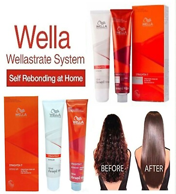 #ad WELLA STRAIGHT N Permanent Straight System Hair Straightening Cream 100100ml $19.99