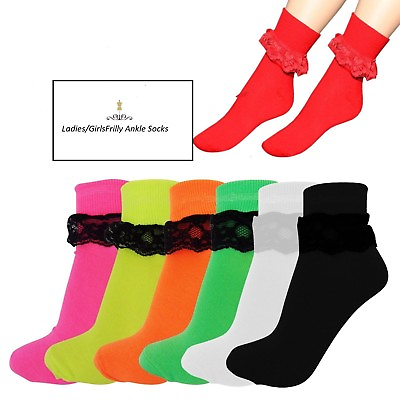 #ad New Ladies Girls Frilly Ankle Socks GBP 4.15