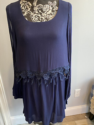 #ad Blush Noir Womens Navy Dress New With Tags Open Back Fully Lined Very Nice $21.87