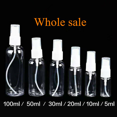 #ad 20 50PCS Empty Plastic Spray Bottle Travel Clear Perfume Atomizer 60ml 100ml Lot $2.45