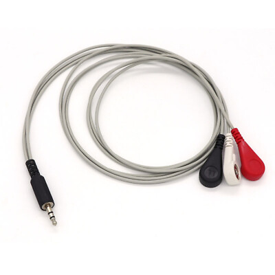 #ad ECG EKG 3 lead wire Monitor accessories DC 3.5 headphone plug 3ft snap style $13.99