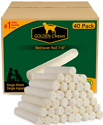 #ad Retriever Rawhide Rolls 7 8 Inches. Single Sheet. 100% Natural Product. Great Be $68.81