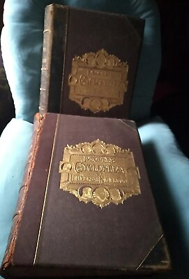 #ad Antique 1879 New People#x27;s CYCLOPEDIA of UNIVERSAL KNOWLEDGE book set Vol I amp; 2 $99.00
