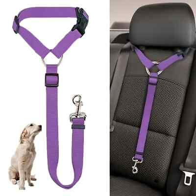 #ad 2 PK Cat DOG PET PAW SAFE Seatbelt Car Seat Belt Adjustable Harness Lead 5 STARS $10.00