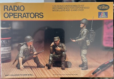 #ad Testors Italeri 1 35 No 846 Radio Operators Plastic Figure Model Kit In Shrink $13.00